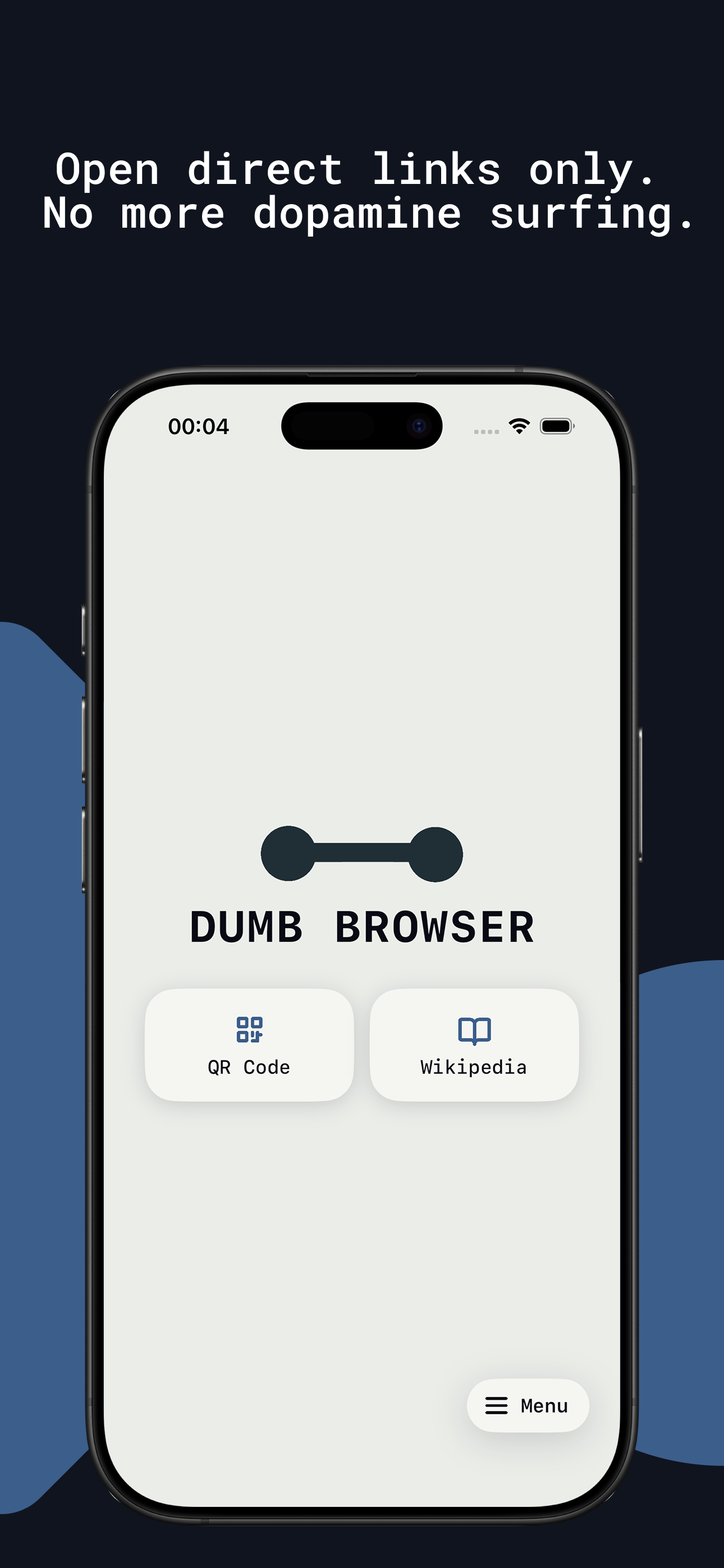 Screenshot: It's a feature, not a bug. Open only direct links. No more dopamine surfing.